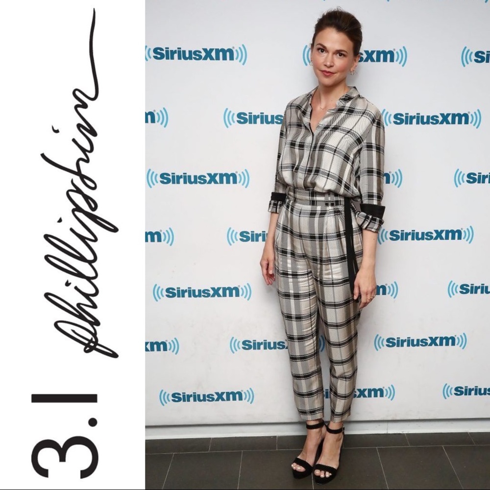 3.1 Phillip Lim Silk Check Trousers Size 2 - Picture 8 of 8